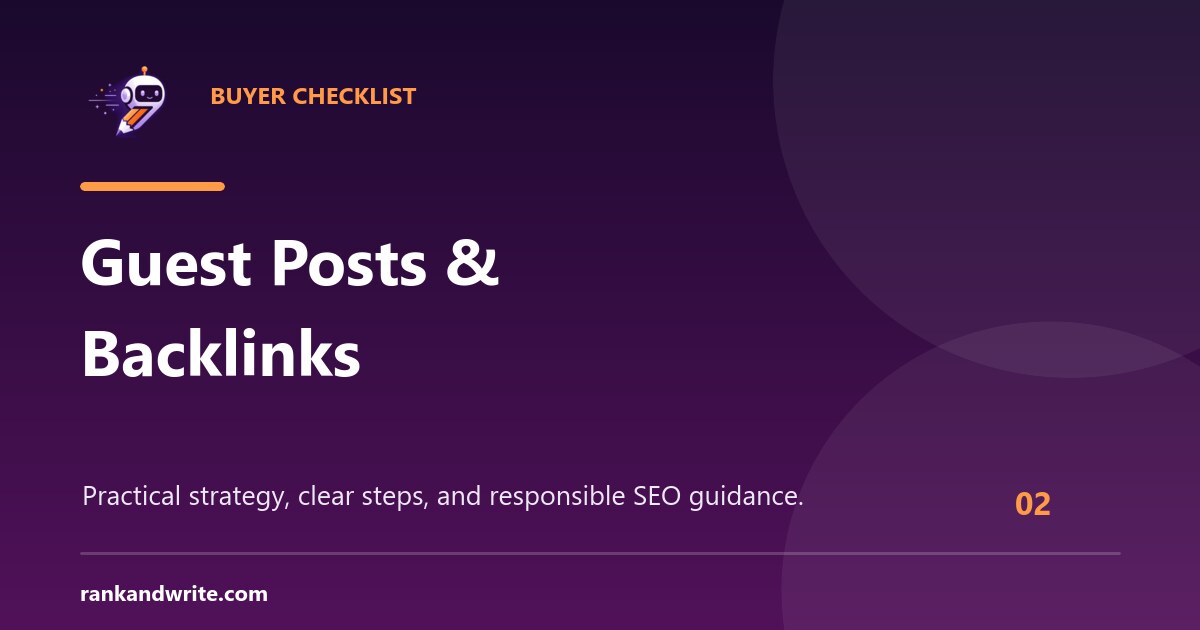 Content manager reviewing a guest post backlink campaign checklist